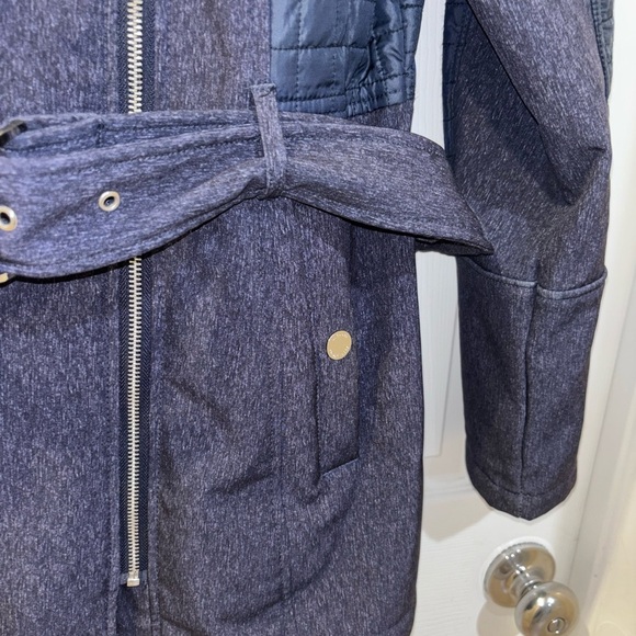 Michael Kors Women's Navy Blue Heather Winter Rain Coat Jacket SZ M​ - Picture 5 of 13